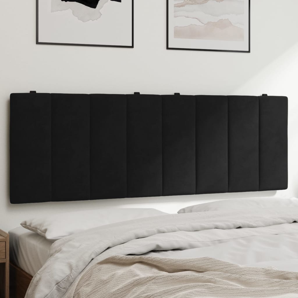 Kopfteil-Kissen Schwarz 120 cm Samt Kopfteil-Kissen Schwarz 120 cm Samt