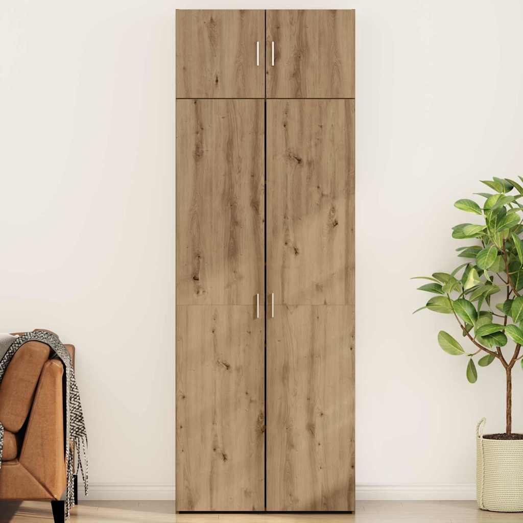 Aufbewahrungsschrank Eiche handwerklich 80 x 42,5 x 225 cm
