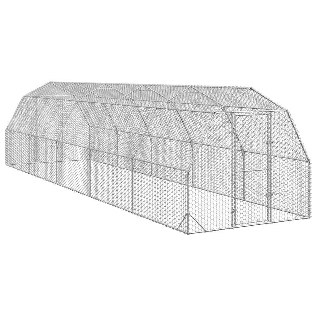Hühnerstall 2,5x10x2,25 m Verzinkter Stahl