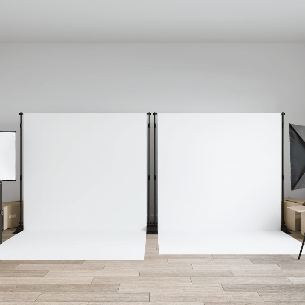 Hintergrundstative 2 Stk. Schwarz 305x243 cm Stahl Hintergrundstative 2 Stk. Schwarz 305x243 cm Stahl