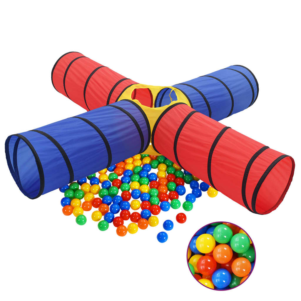 Spieltunnel mit 250 Bällen Mehrfarbig Spieltunnel mit 250 Bällen Mehrfarbig