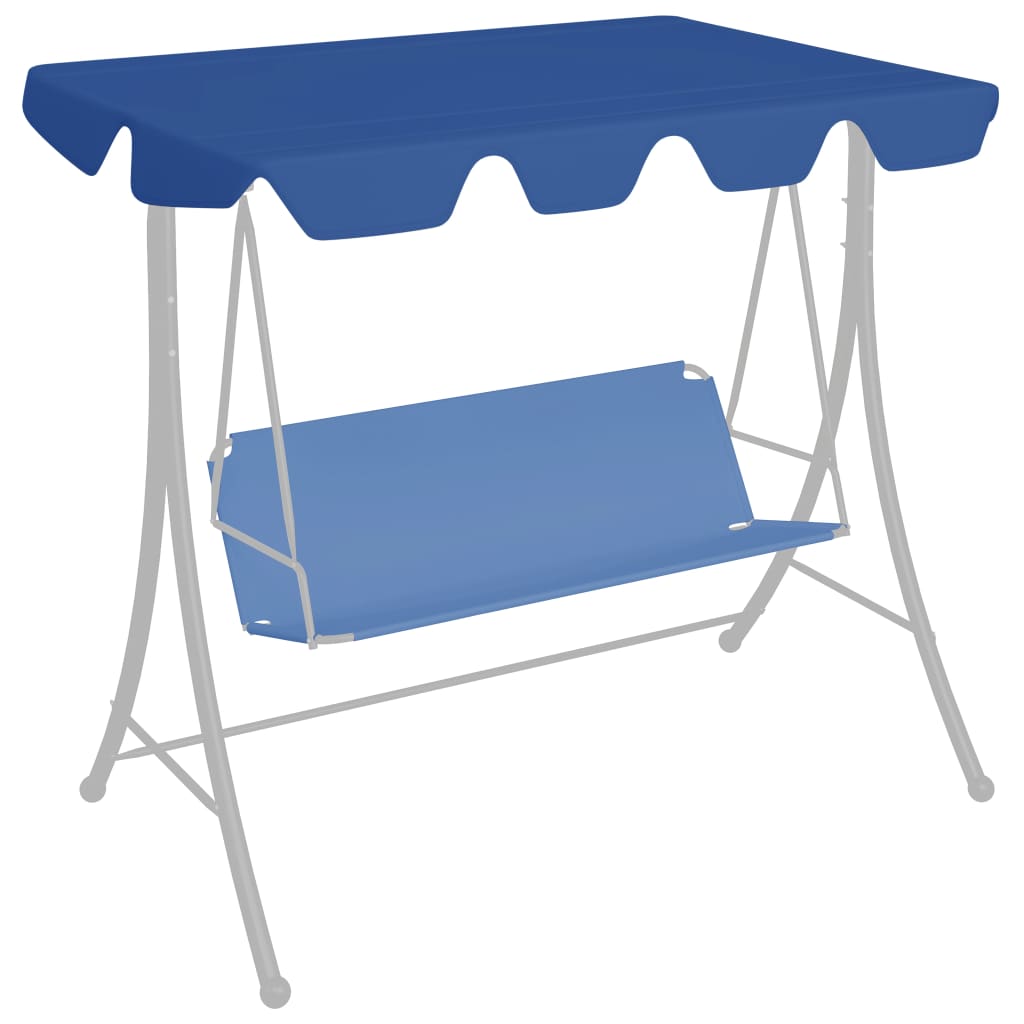 Ersatzdach für Hollywoodschaukel Blau 188/168x145/110 cm Ersatzdach für Hollywoodschaukel Blau 188/168x145/110 cm