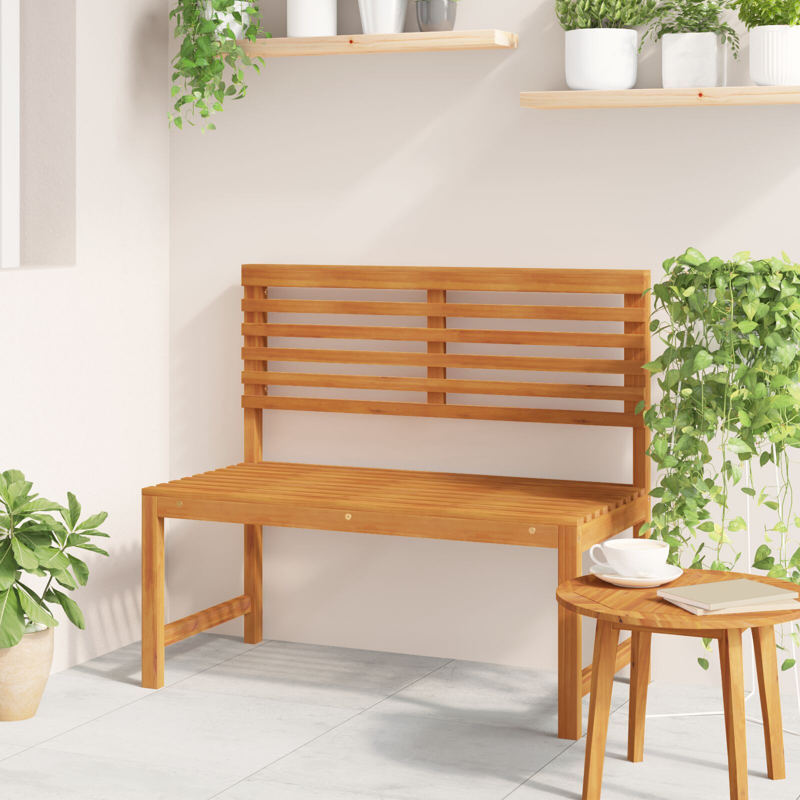 vidaXL Gartenbank 100x50x91 cm Solides Akazienholz vidaXL Gartenbank 100x50x91 cm Solides Akazienholz