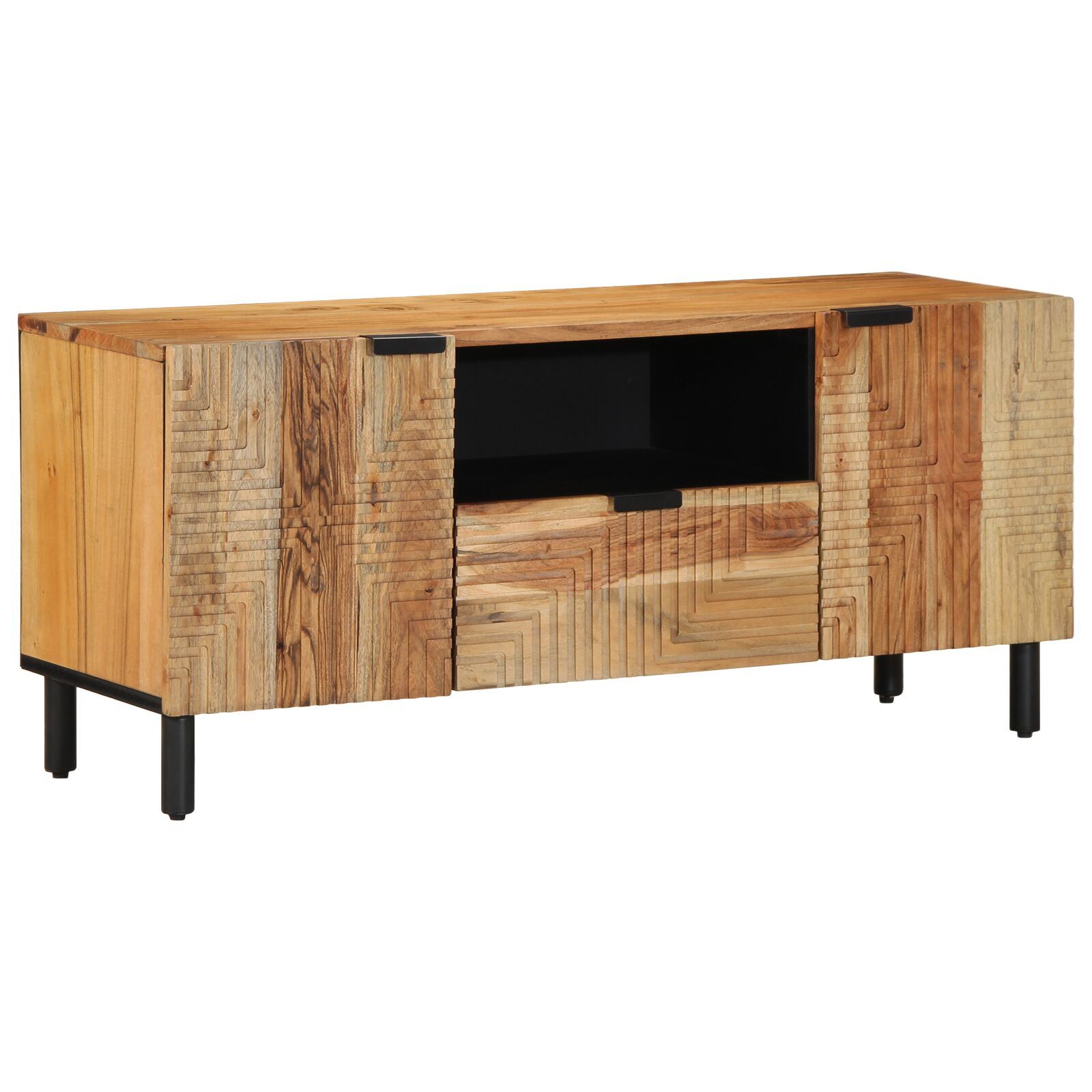 vidaXL TV-Schrank 105x33,5x46 cm Massivholz Akazie