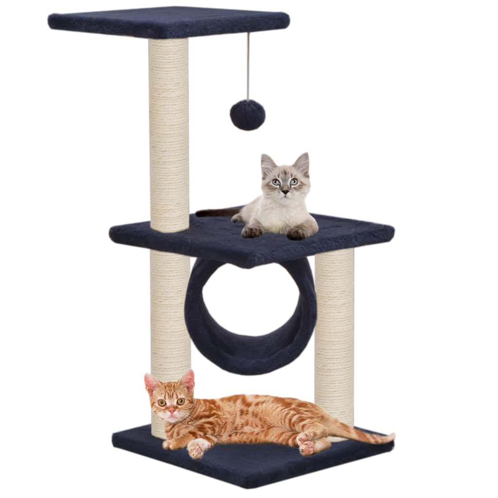 Katzen-Kratzbaum Sisal 65 cm Dunkelblau