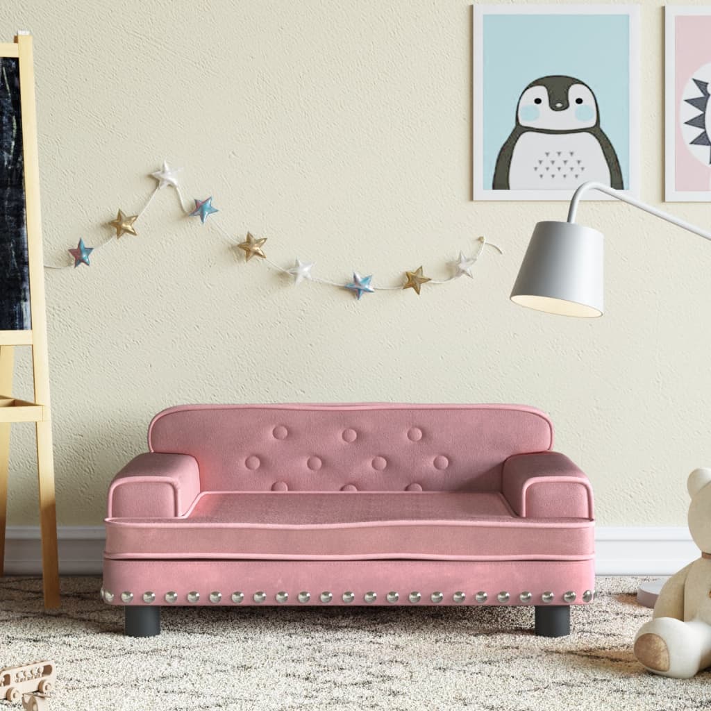 Kindersofa Rosa 70x45x30 cm Samt Kindersofa Rosa 70x45x30 cm Samt