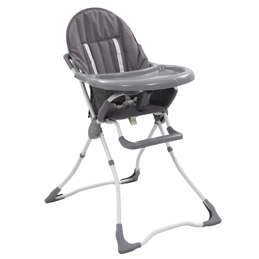Baby-Hochstuhl Grau und Weiß Baby-Hochstuhl Grau und Weiß