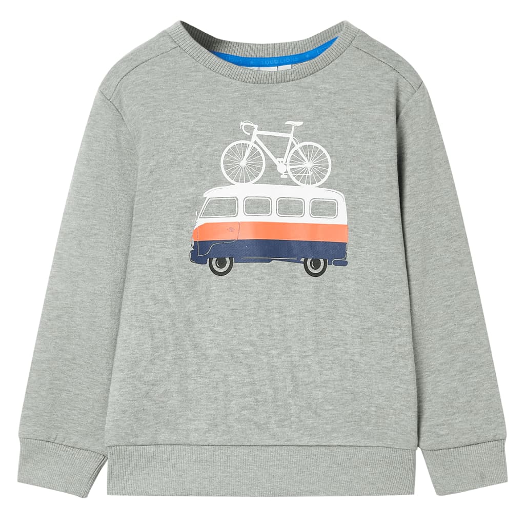 Kinder-Sweatshirt Hellkhaki Melange 116 Kinder-Sweatshirt Hellkhaki Melange 116