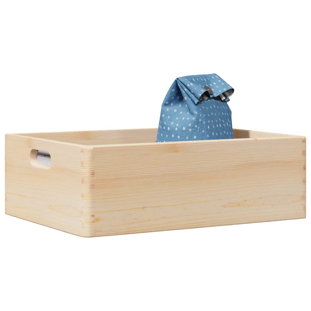 Holzkiste mit Griffen 40x30x13 cm Massivholz Kiefer Holzkiste mit Griffen 40x30x13 cm Massivholz Kiefer
