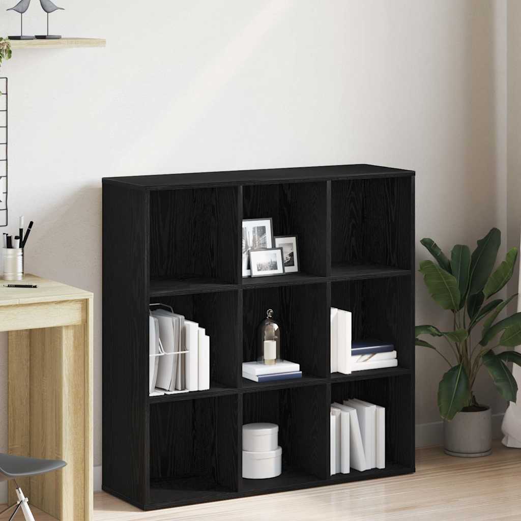 Bücherregal Eiche Schwarz 98x29x97,5 cm Holzwerkstoff