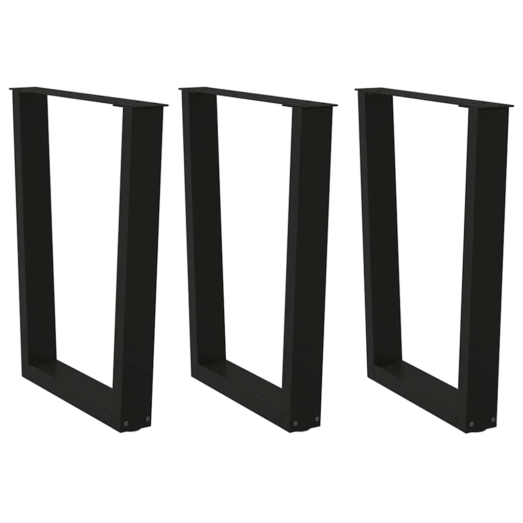 Esstisch Beine V-Form 3 Stück Schwarz 70x(72-73,3) cm Stahl Esstisch Beine V-Form 3 Stück Schwarz 70x(72-73,3) cm Stahl