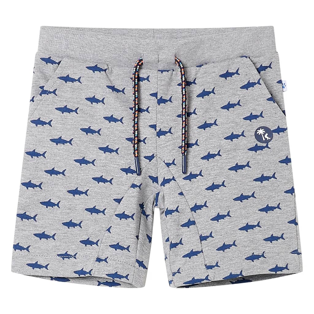 Kindershorts mit Kordelzug Hellkhaki Melange 128 Kindershorts mit Kordelzug Hellkhaki Melange 128
