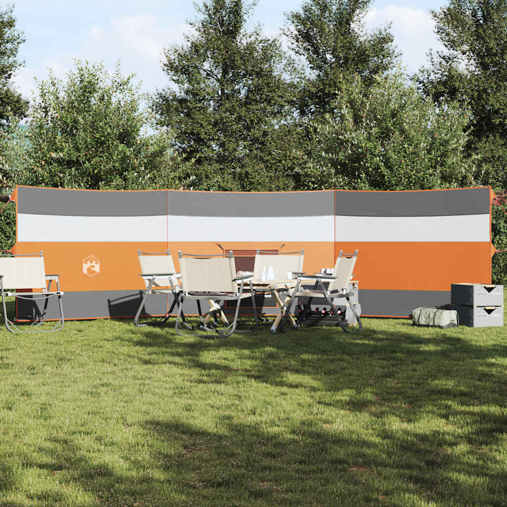 Camping-Windschutz Grau und Orange 508x130 cm Wasserdicht Camping-Windschutz Grau und Orange 508x130 cm Wasserdicht
