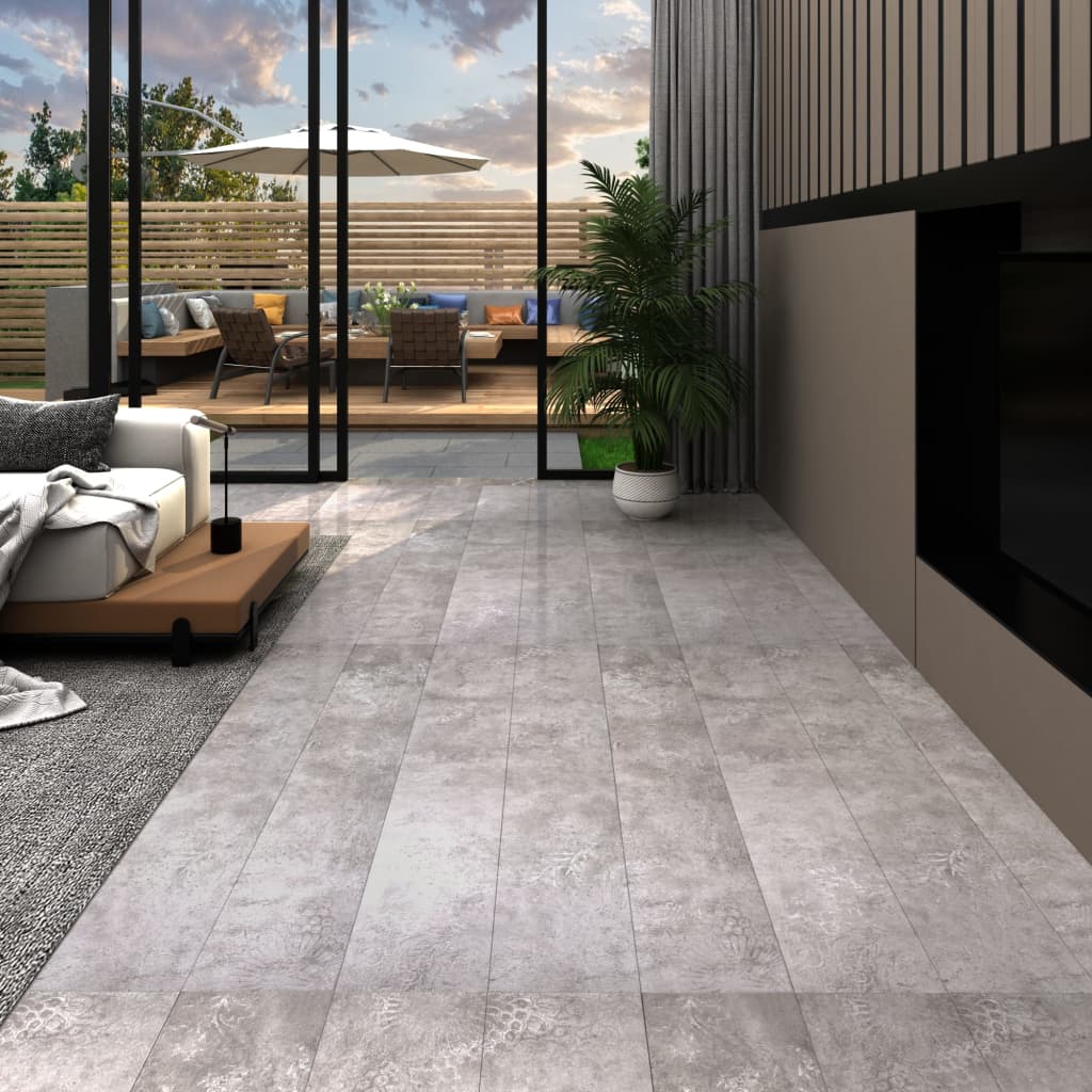 PVC-Fliesen 5,02 m² 2 mm Selbstklebend Bodengrau PVC-Fliesen 5,02 m² 2 mm Selbstklebend Bodengrau