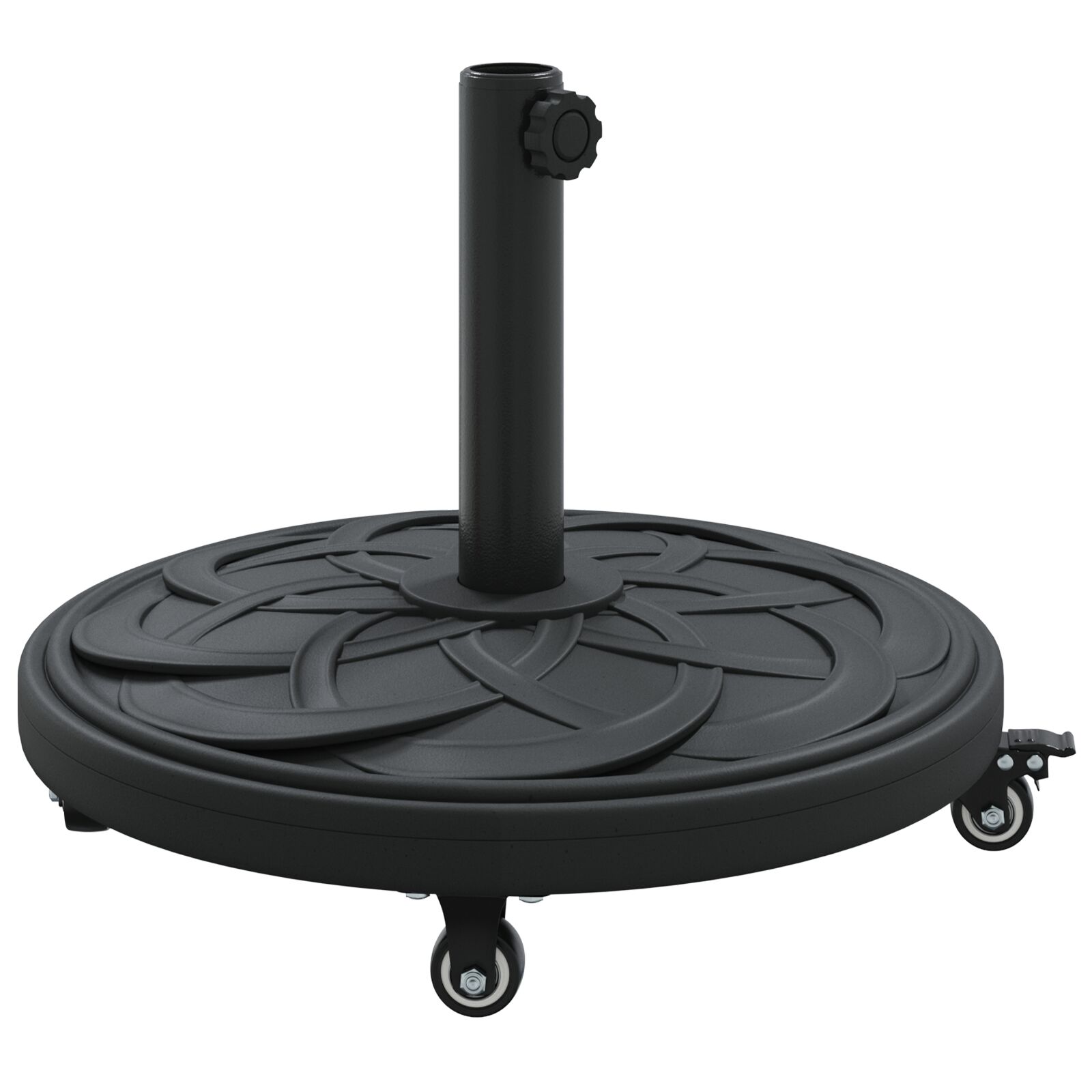 Parasolbasis mit Rollen für Ø38-48 mm Stangen 13 kg Rund Parasolbasis mit Rollen für Ø38-48 mm Stangen 13 kg Rund