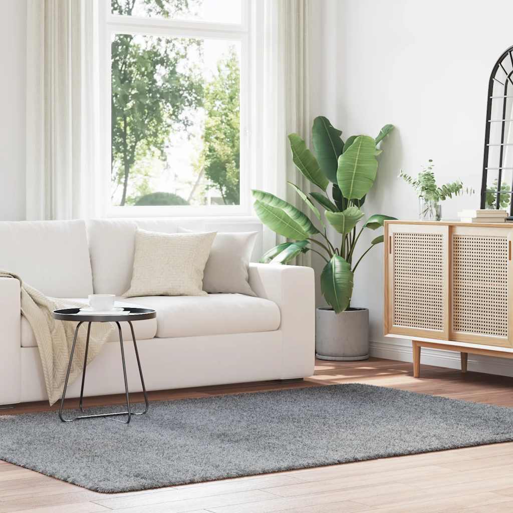 Teppich Shaggy Hochflor NAVARRA Silbergrau 160x230 cm Polyester Teppich Shaggy Hochflor NAVARRA Silbergrau 160x230 cm Polyester