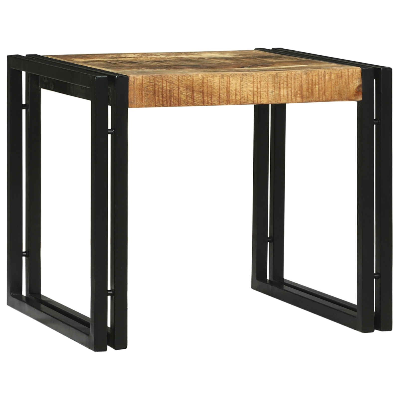 2-teiliges Couchtisch Set aus massivem grobem Mango-Holz 2-teiliges Couchtisch Set aus massivem grobem Mango-Holz