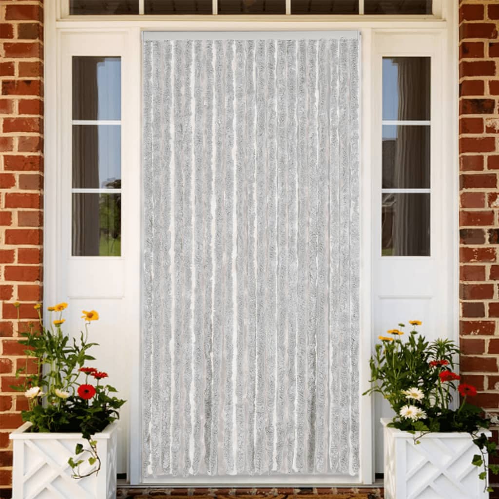 Fliegenvorhang Grau 90x220 cm Chenille