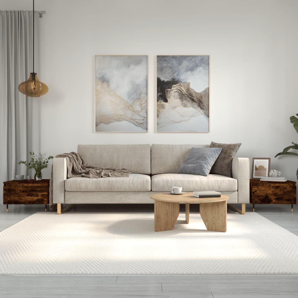 Couchtische 2 Stk. Räuchereiche 50x46x35 cm Holzwerkstoff Couchtische 2 Stk. Räuchereiche 50x46x35 cm Holzwerkstoff