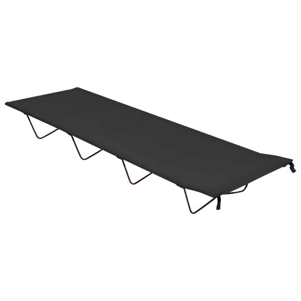 Campingbett 180x60x19 cm Oxford-Gewebe und Stahl Schwarz Campingbett 180x60x19 cm Oxford-Gewebe und Stahl Schwarz