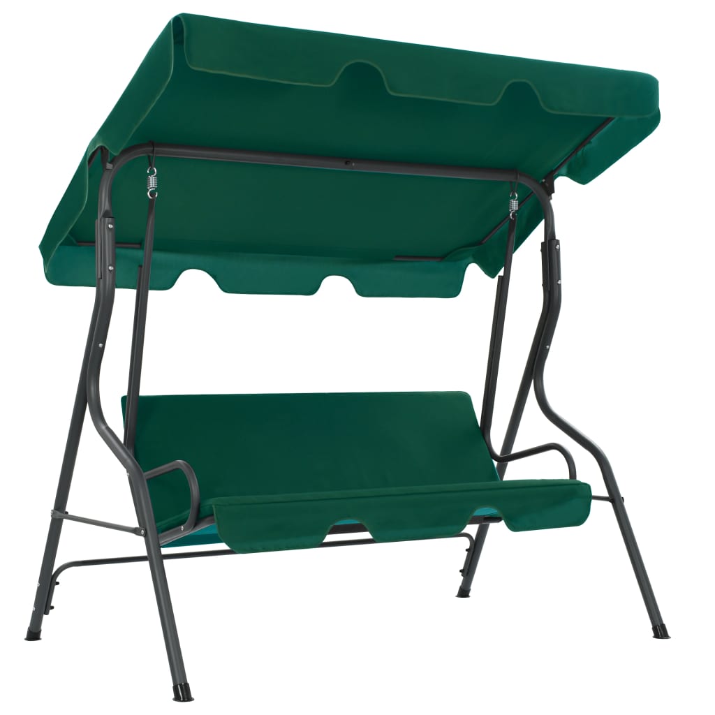 Hollywoodschaukel Grün 170×110×153 cm Stoff Hollywoodschaukel Grün 170×110×153 cm Stoff