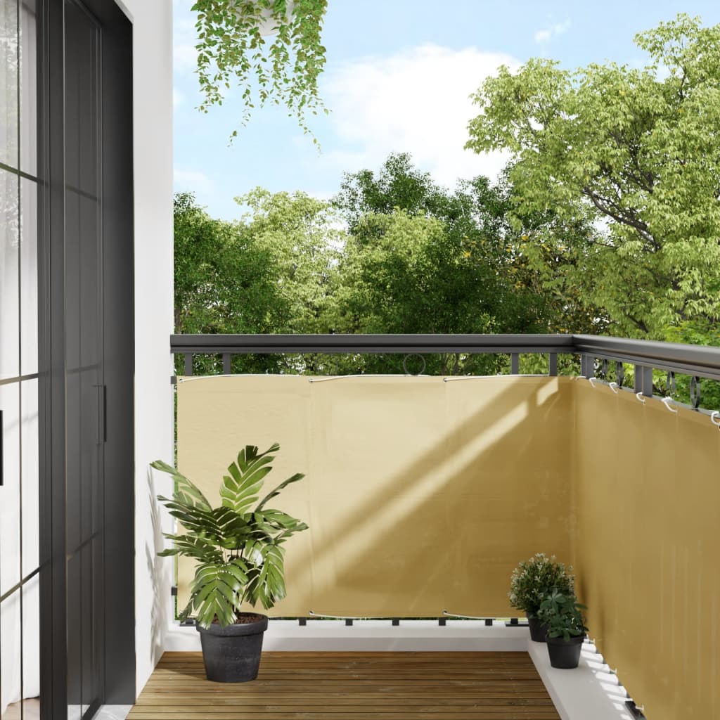 Balkon-Sichtschutz Sandfarben 90x600 cm 100% Polyester-Oxford Balkon-Sichtschutz Sandfarben 90x600 cm 100% Polyester-Oxford