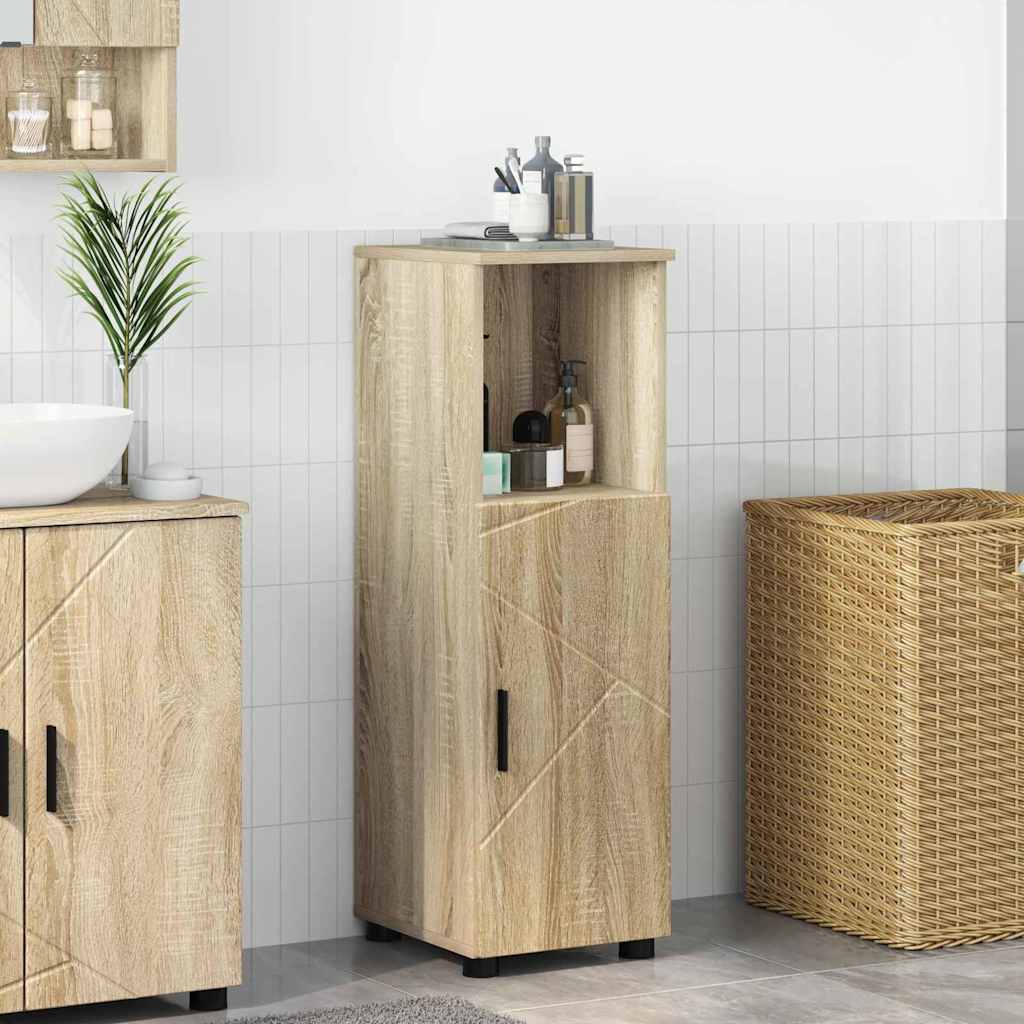 Badezimmer Schrank Sonoma Eiche 30 x 35 x 95 cm Holzwerkstoff
