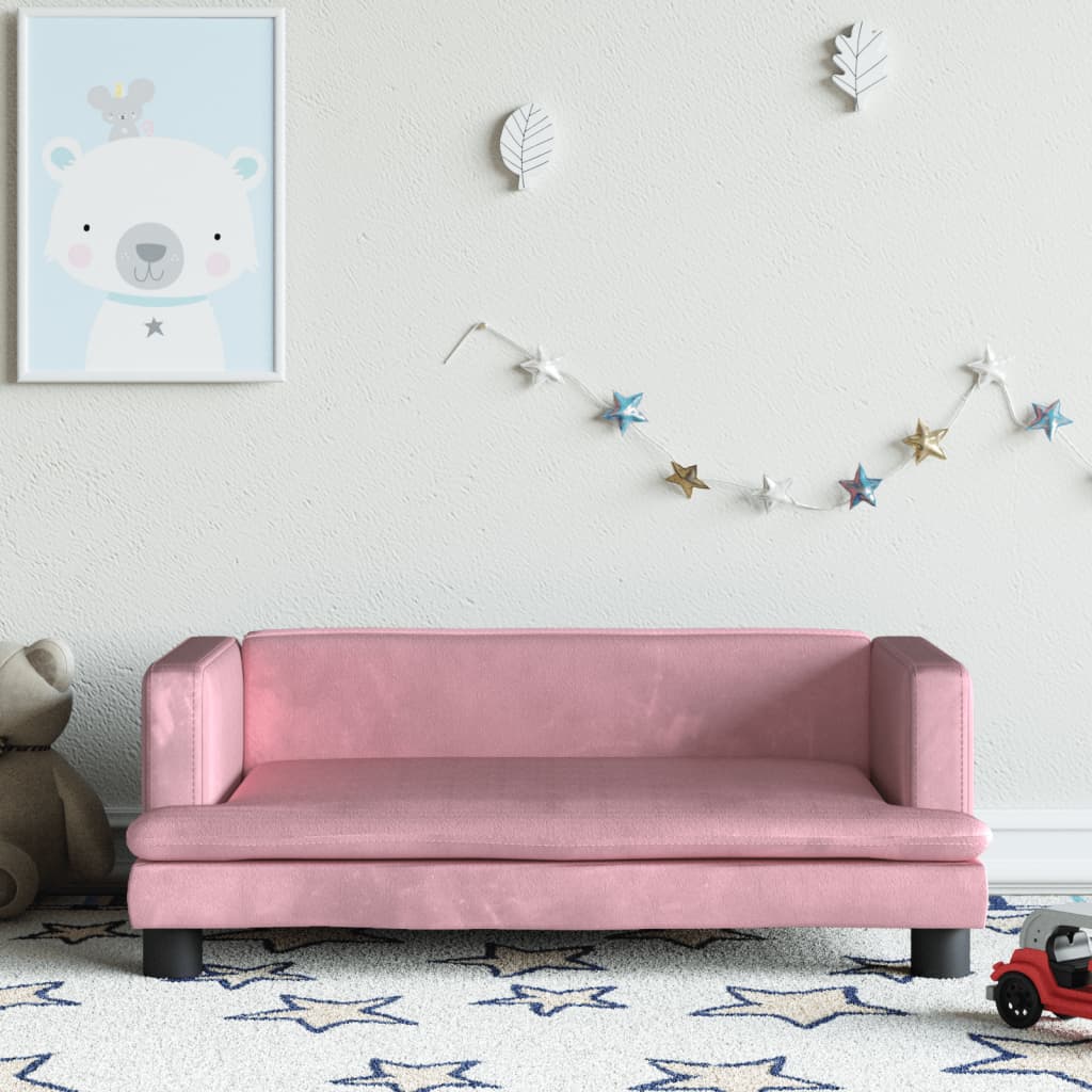 Kindersofa Rosa 80x45x30 cm Samt Kindersofa Rosa 80x45x30 cm Samt
