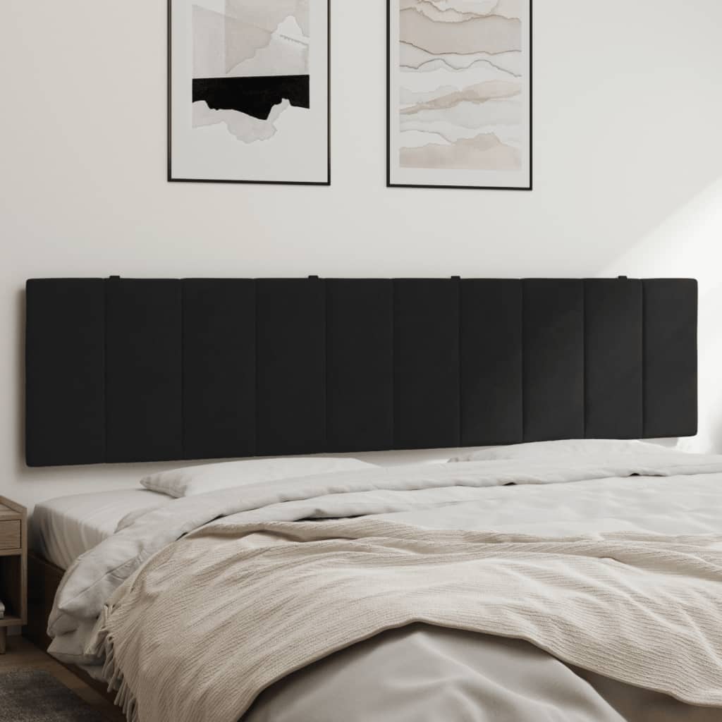 Kopfteil-Kissen Schwarz 200 cm Samt Kopfteil-Kissen Schwarz 200 cm Samt