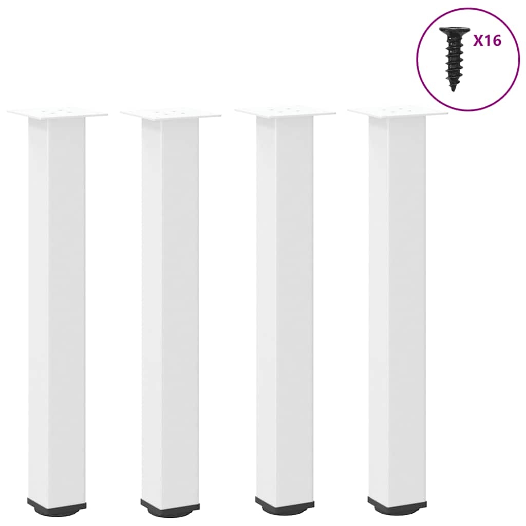Konsolentischbeine 4 Stk. Weiß 72-74 cm Stahl Konsolentischbeine 4 Stk. Weiß 72-74 cm Stahl