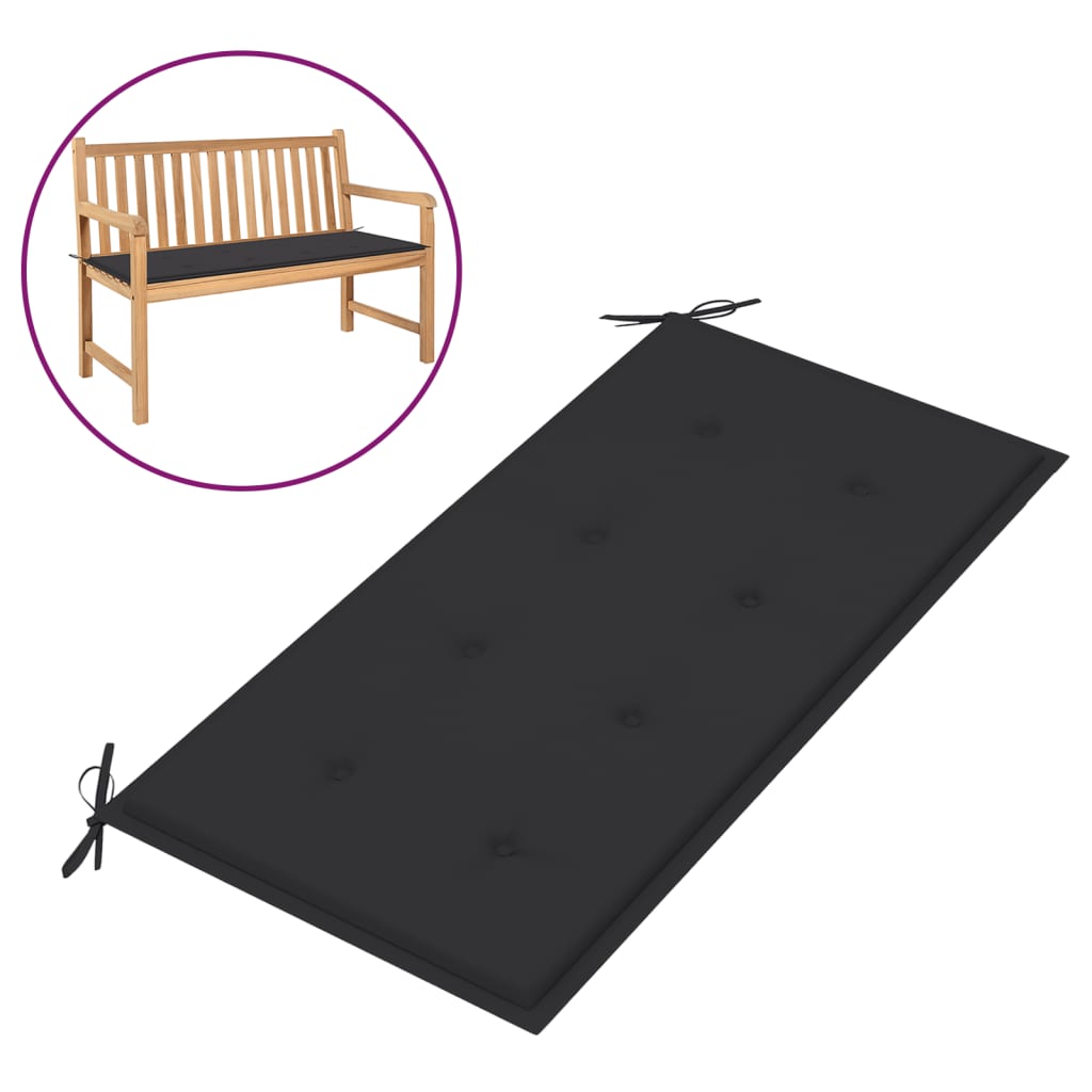 Gartenbank-Auflage Anthrazit 100x50x3 cm Oxford-Gewebe Gartenbank-Auflage Anthrazit 100x50x3 cm Oxford-Gewebe