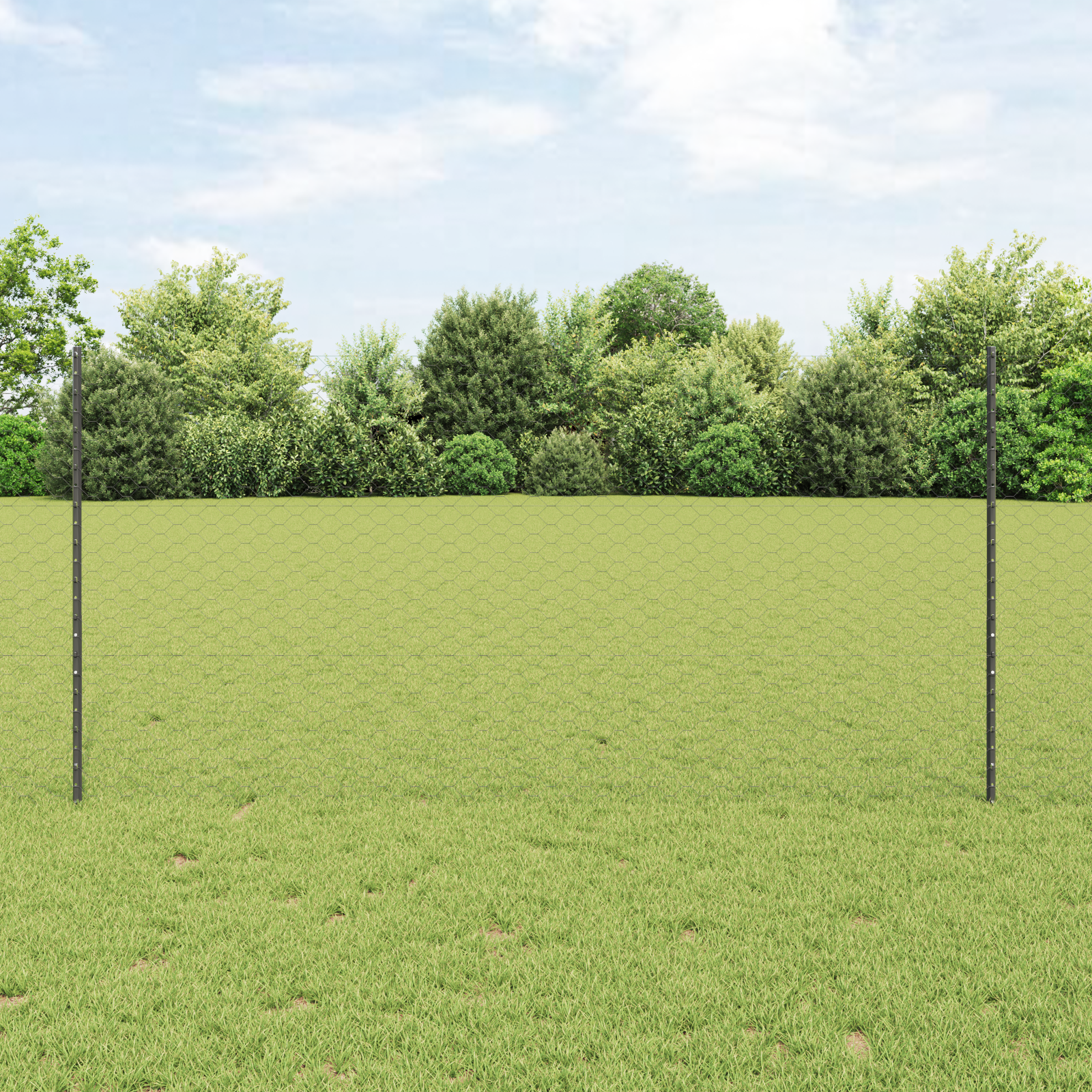 Zaunpfähle 10 Stück U-Kanal Grau 120 cm Stahl