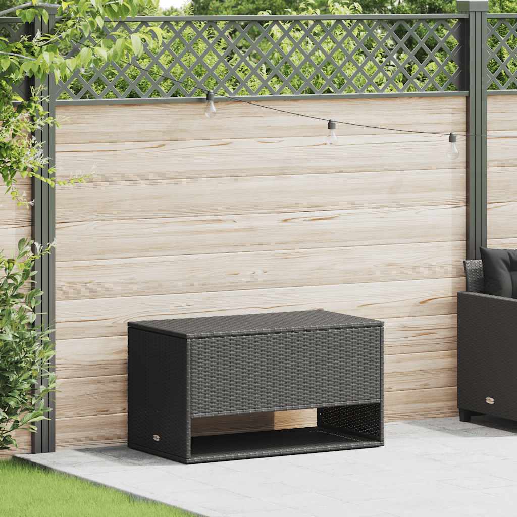 Outdoor-Kissenbox Schwarz 100x55x55,5 cm Poly Rattan Outdoor-Kissenbox Schwarz 100x55x55,5 cm Poly Rattan