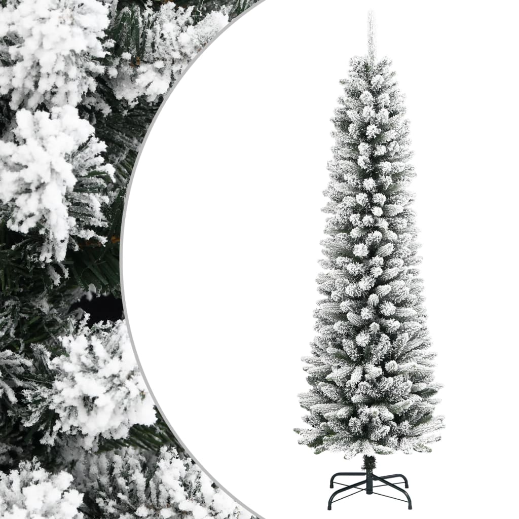 Künstlicher Weihnachtsbaum Schlank mit Schnee 210 cm PVC & PE Künstlicher Weihnachtsbaum Schlank mit Schnee 210 cm PVC & PE