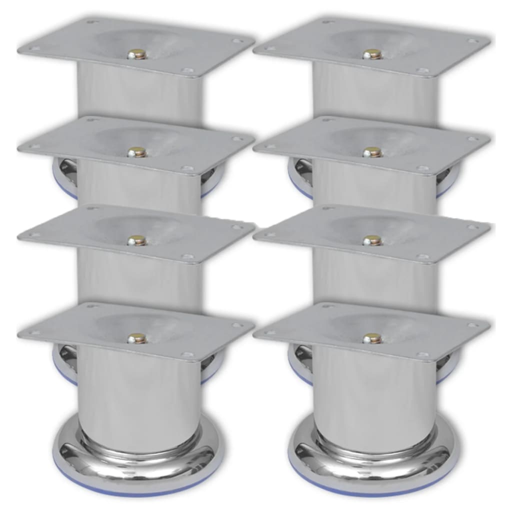 Runde Sofabeine 8 Stk. Chrom 60 mm Runde Sofabeine 8 Stk. Chrom 60 mm