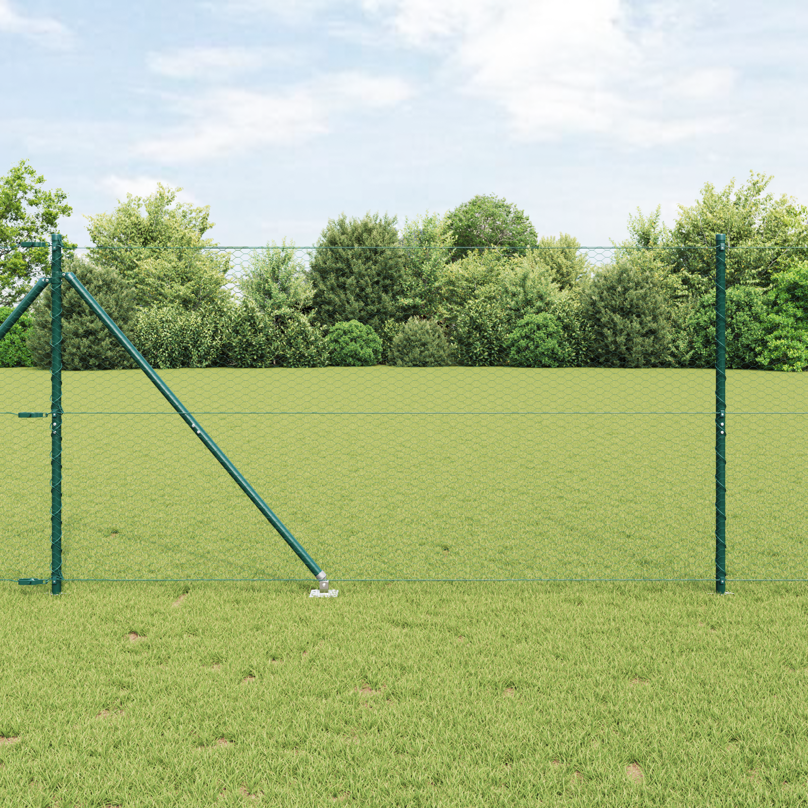 Sechseckzaun Grün 1,2x10 m Stahl
