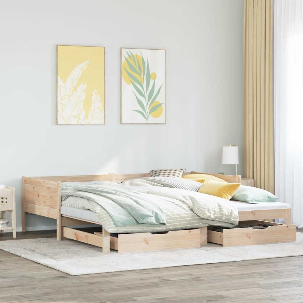 Tagesbett Ausziehbar mit Schubladen ohne Matratze 90x190 cm Tagesbett Ausziehbar mit Schubladen ohne Matratze 90x190 cm