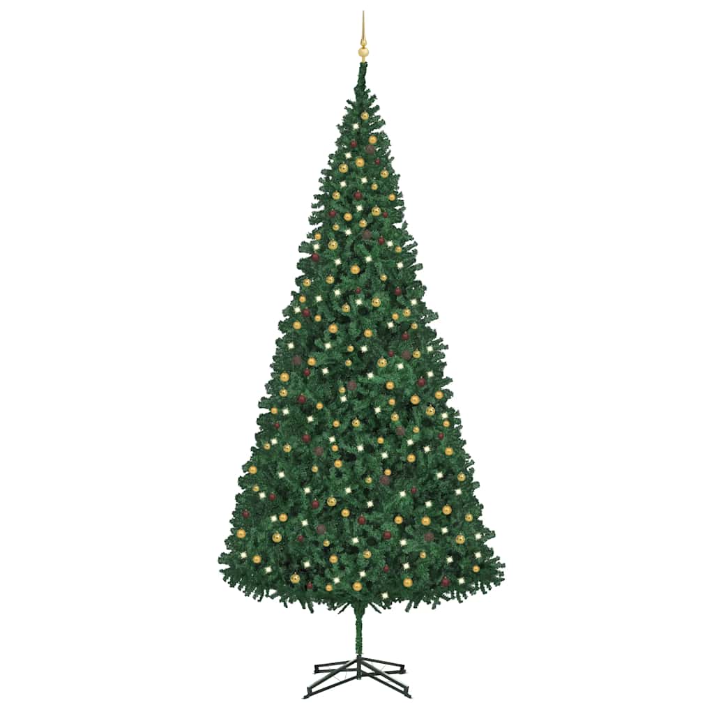 Künstlicher Weihnachtsbaum Beleuchtung & Kugeln 500 cm Grün Künstlicher Weihnachtsbaum Beleuchtung & Kugeln 500 cm Grün