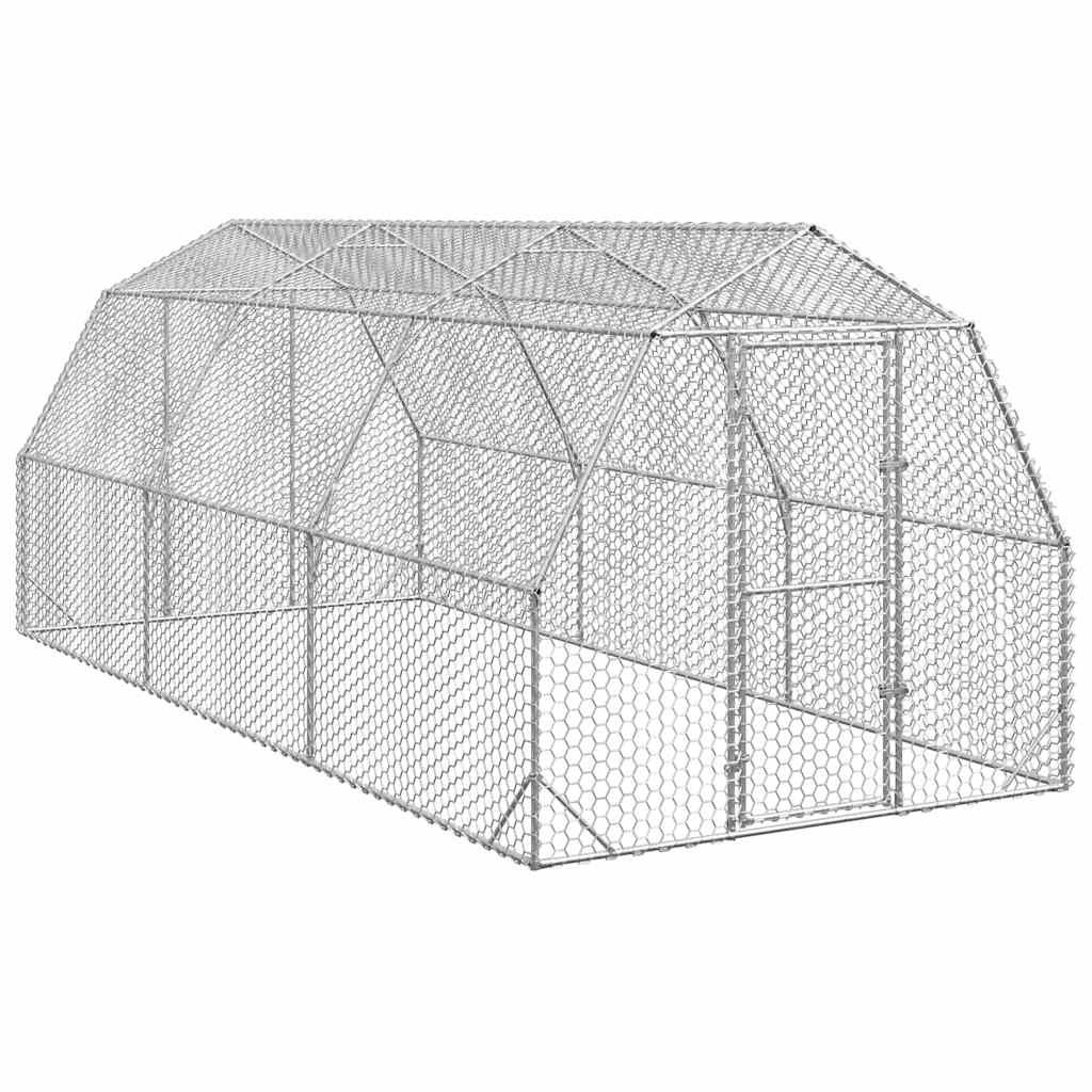 Hühnerstall 2,5x6x2,25 m Verzinkter Stahl