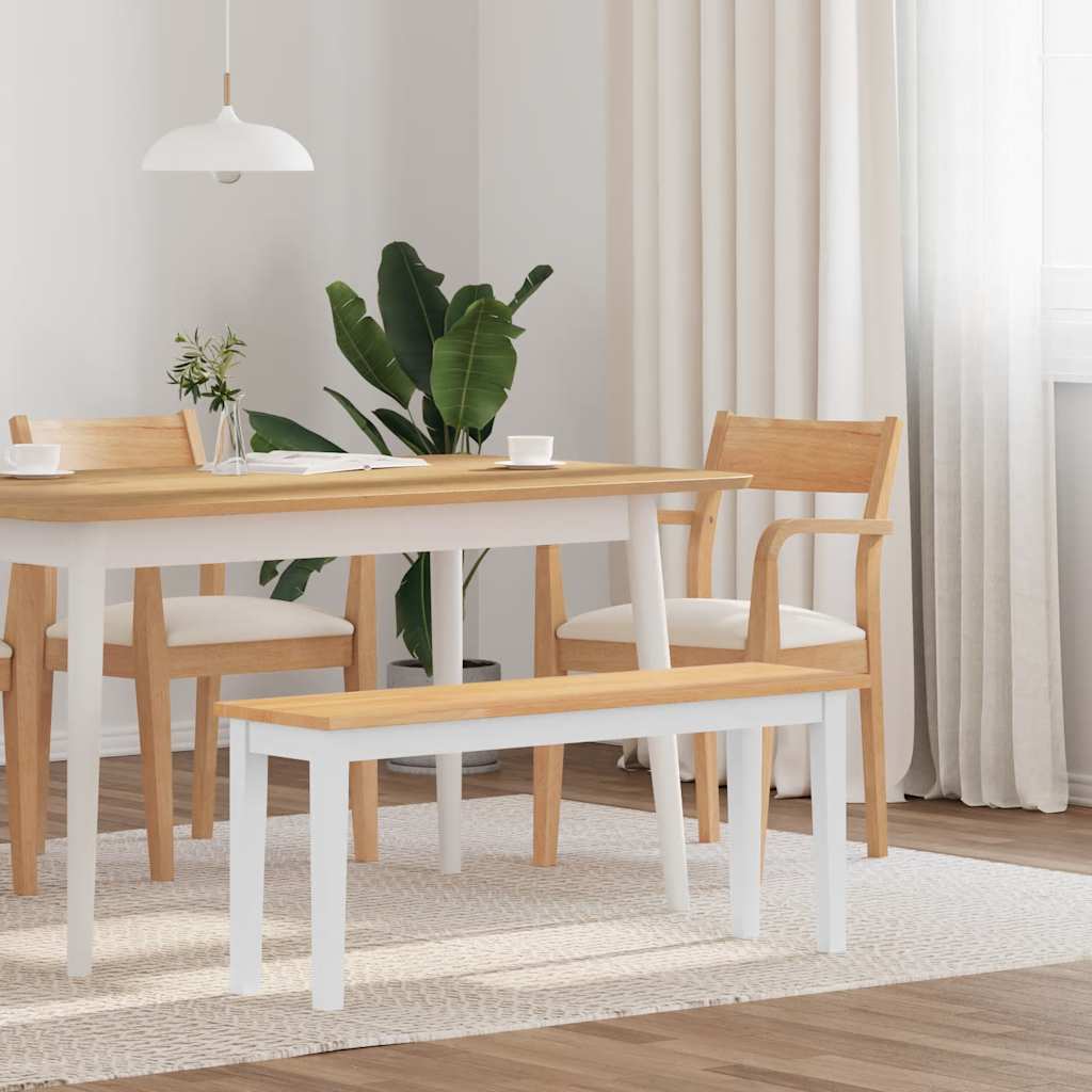 Bank 110 cm Massivholz Gummibaum Bank 110 cm Massivholz Gummibaum