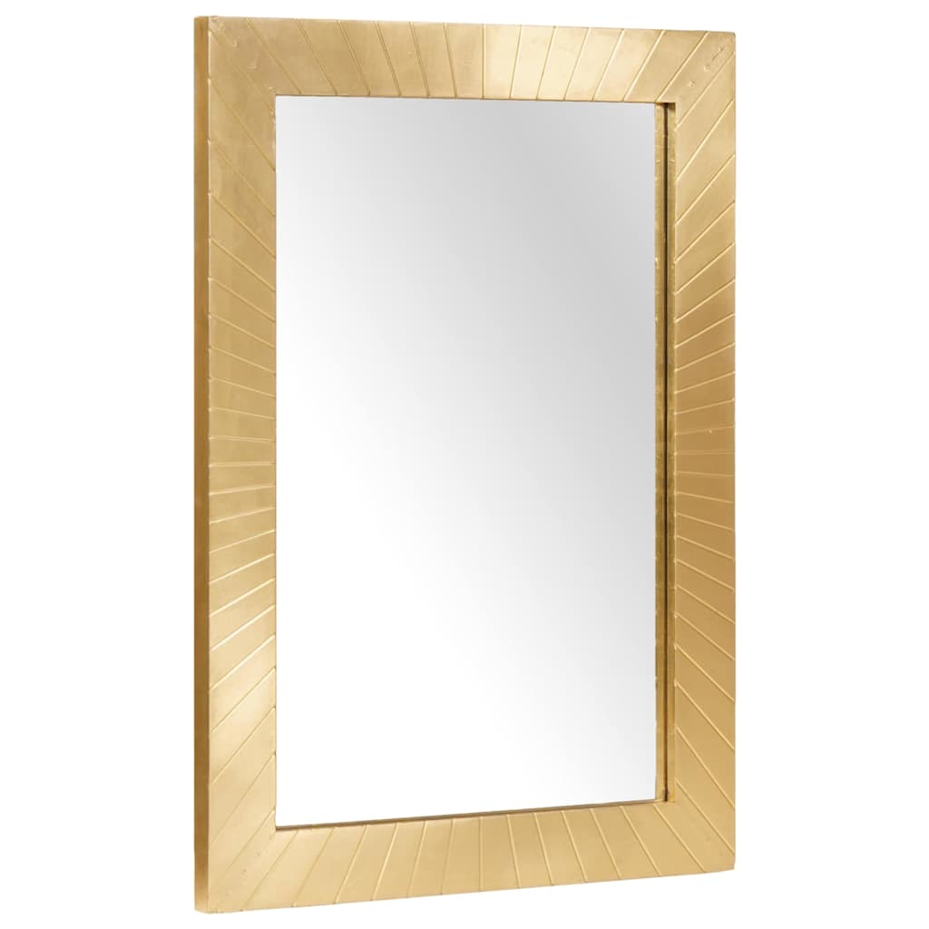Badezimmer Spiegel Schwarz und Gold 50 x 2,5 x 70 cm