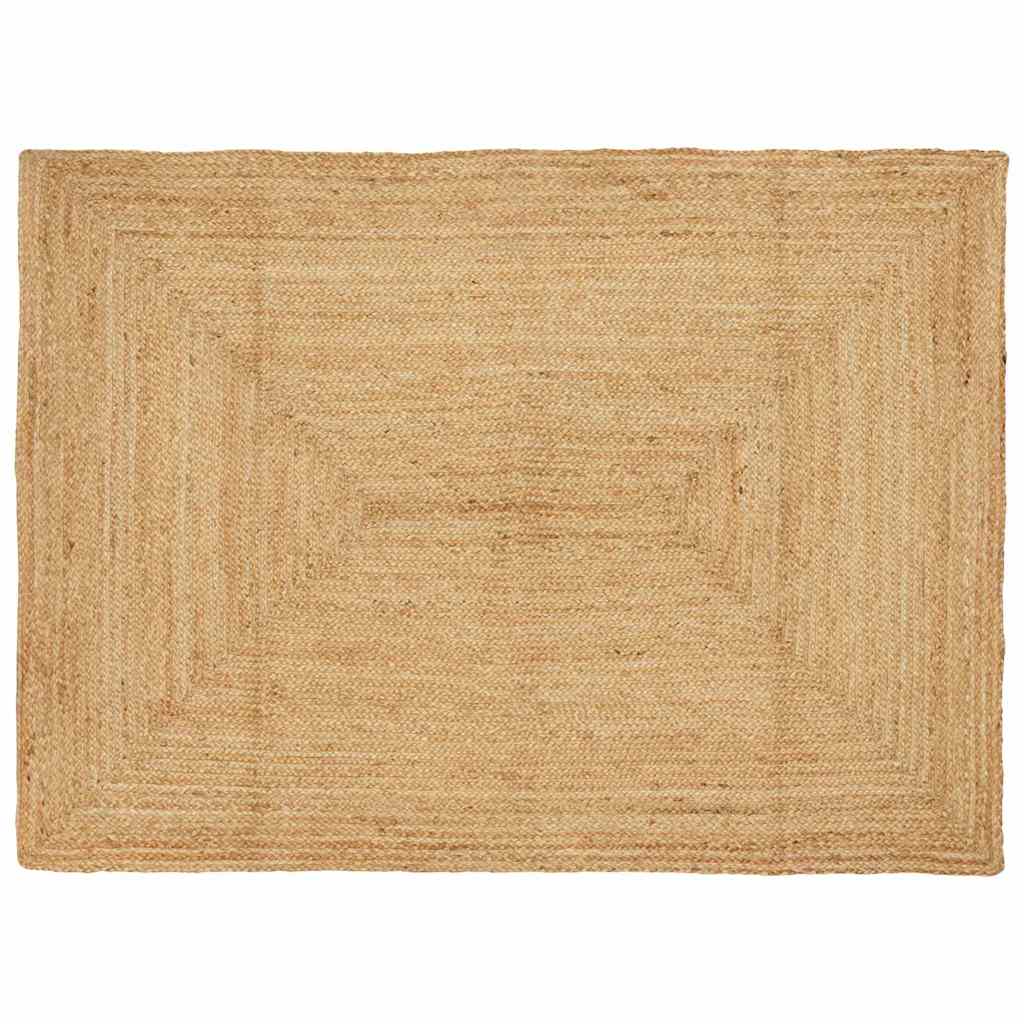 Teppich Beige 140 x 200 cm Jute Teppich Beige 140 x 200 cm Jute