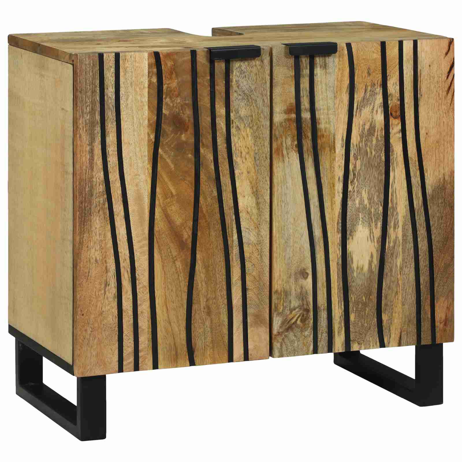 Waschbeckenschrank 62x33x58 cm Massivholz Mango und Holzwerkstoff Waschbeckenschrank 62x33x58 cm Massivholz Mango und Holzwerkstoff