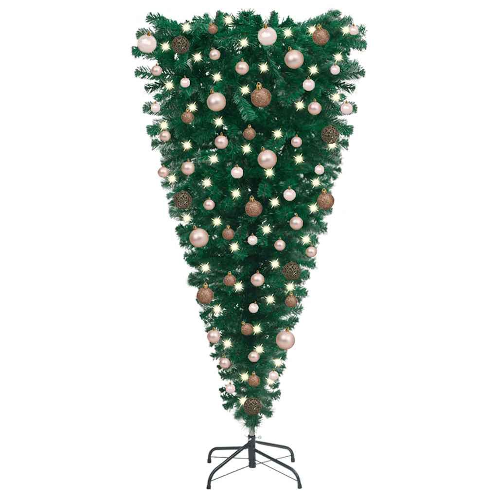 Künstlicher Weihnachtsbaum Kopfüber Beleuchtung & Kugeln 180 cm Künstlicher Weihnachtsbaum Kopfüber Beleuchtung & Kugeln 180 cm
