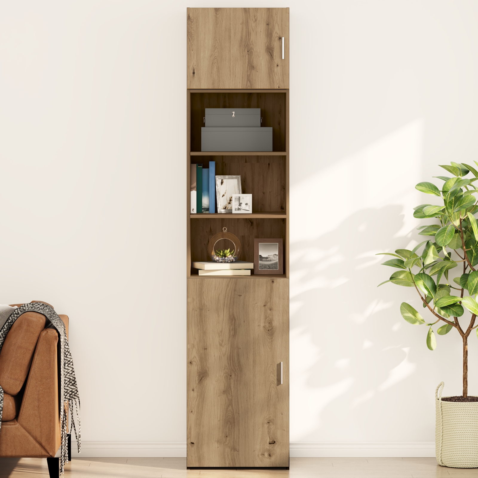 Wandschrank Eiche handwerklich 50 x 42,5 x 40 cm Holzwerkstoff