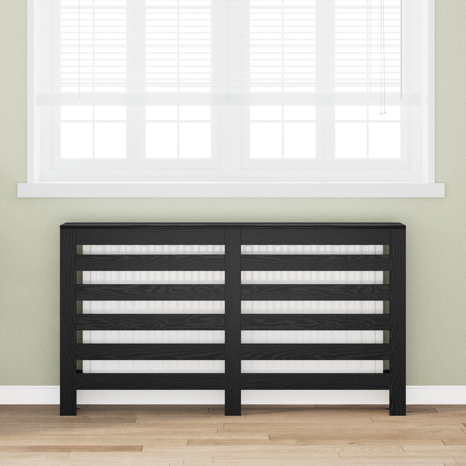 Heizkörperverkleidung Schwarze Eiche 149x20x82 cm Bearbeitetes Holz Heizkörperverkleidung Schwarze Eiche 149x20x82 cm Bearbeitetes Holz
