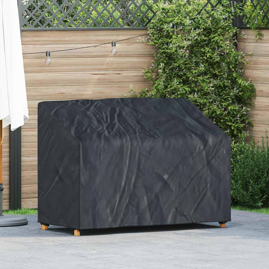 Abdeckung für Gartenbank Schwarz 134 x 70 x 65 / 94 cm 420D Stoff