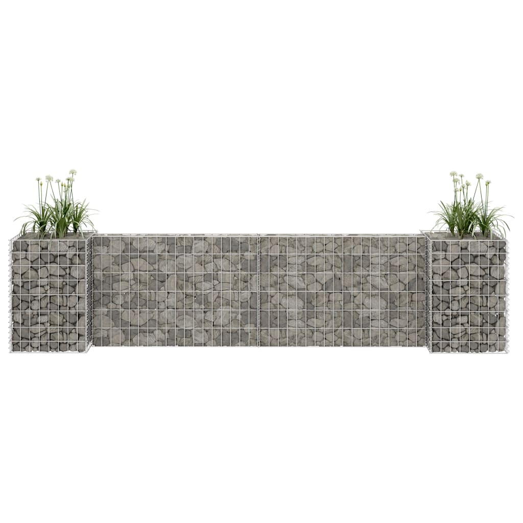H-förmiger Gabionen-Pflanzkorb Stahldraht 260x40x60 cm H-förmiger Gabionen-Pflanzkorb Stahldraht 260x40x60 cm