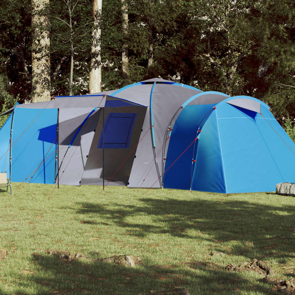 Campingzelt 12 Personen Blau Wasserfest