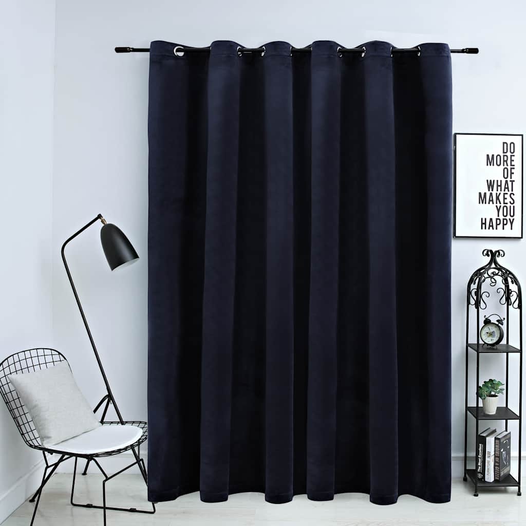 Verdunkelungsvorhang mit Metallösen Samt Schwarz 290 x 245 cm Verdunkelungsvorhang mit Metallösen Samt Schwarz 290 x 245 cm